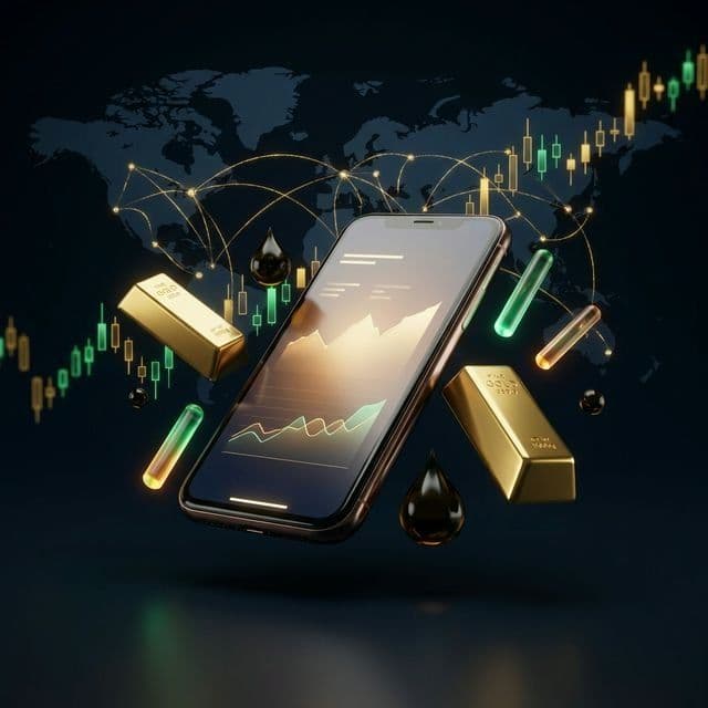 Gold commodity trading visual